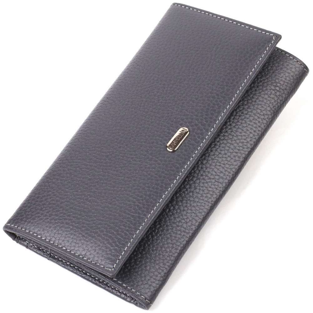 Місткий гаманець для жінок з натуральної шкіри CANPELLINI 21821 Сірий Київ - фото 1