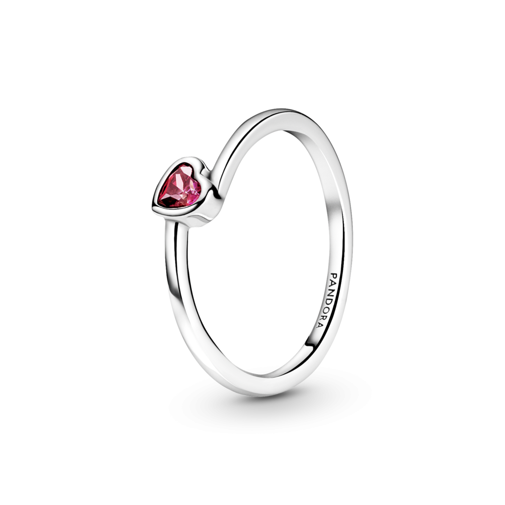 Срібна каблучка   "Червоне асиметричне серце" 199267C01 MasterSem Київ - фото 1