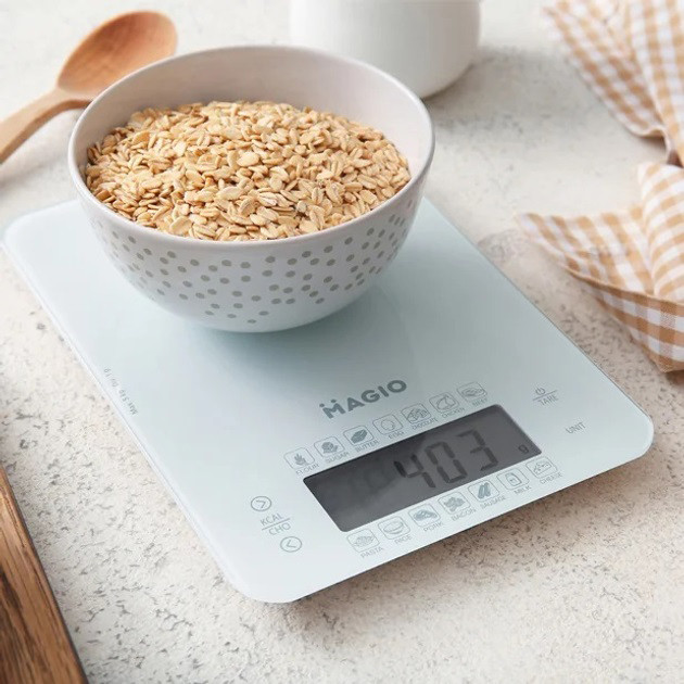 Настільні кухонні ваги з підсвічуванням екрану MAGIO MG-696, Зручні ваги для приготування їжі UB-15 Івано-Франківськ - фото 8