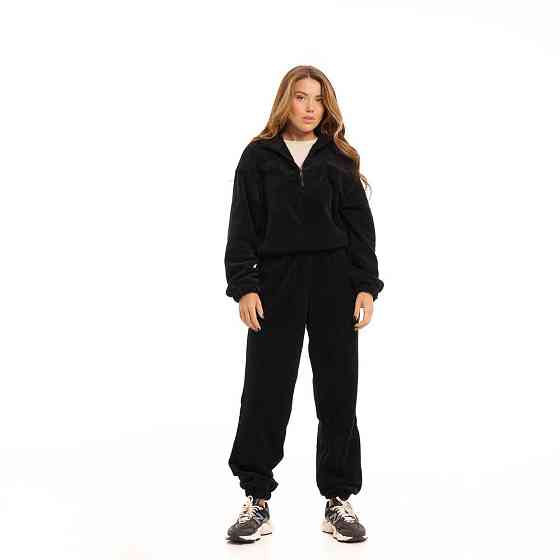 Чорний костюм зимовий флісовий. Жіночий теплий костюм Pobedov Huggi жіночий Київ