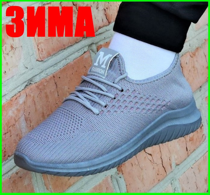 -Кроссівки Зимові Сірі Жіночі з Махом (розміри: 37,38,39,40,41) - 205 Дніпро - фото 4