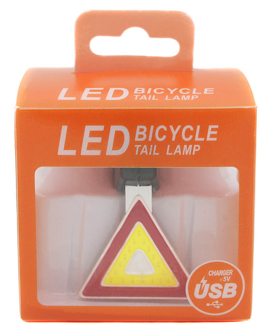 Велосипедний задній фонарик мигалка акумуляторний Трикутник 902 microUSB Дніпро - фото 3