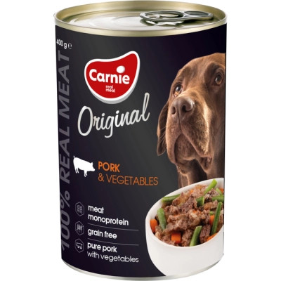 Консерви для собак Carnie Original Mono Protein Свинина з овочами 400 г (4820255193533) Вінниця - фото 1