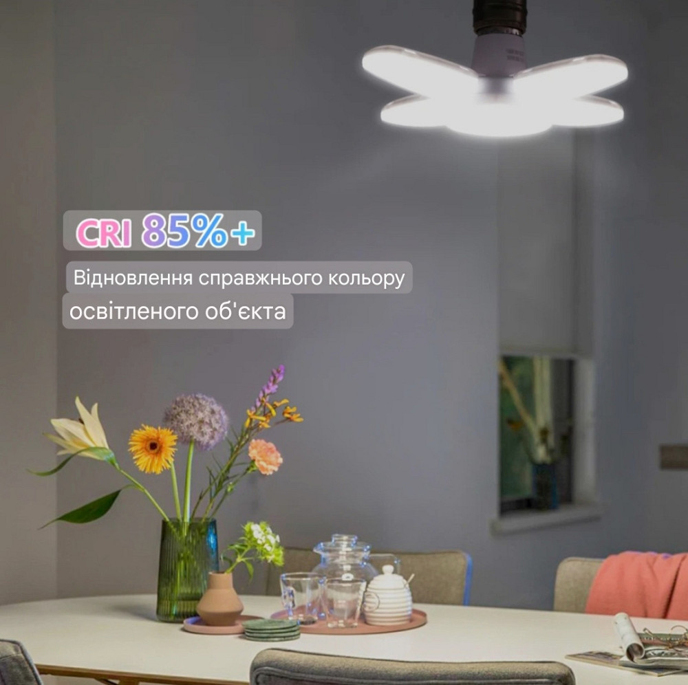 Светодиодная мини лампа Е27 раскладная 28 w холодный 6500к 85-265 v Киев - изображение 3