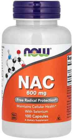 N-ацетилцистеїн Now Foods NAC N-Acetyl Cysteine 600 мг 100 капсул Київ