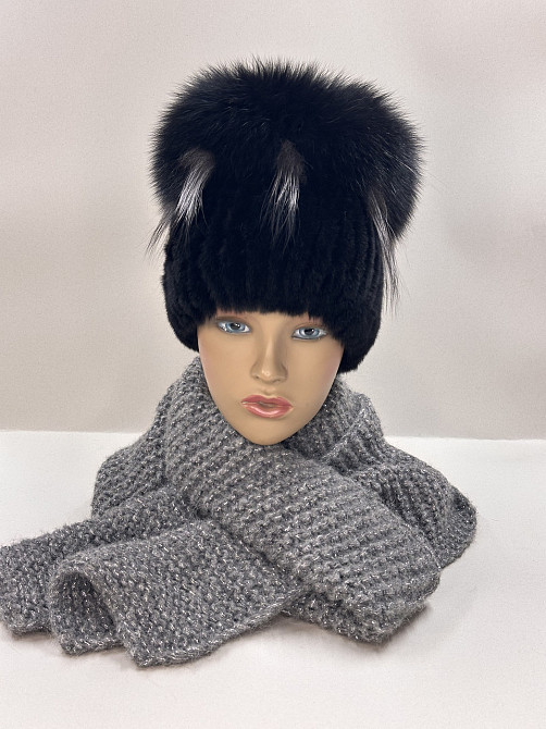 Шапка хутряна жіноча кубанка Венера Чорний Харків - фото 8