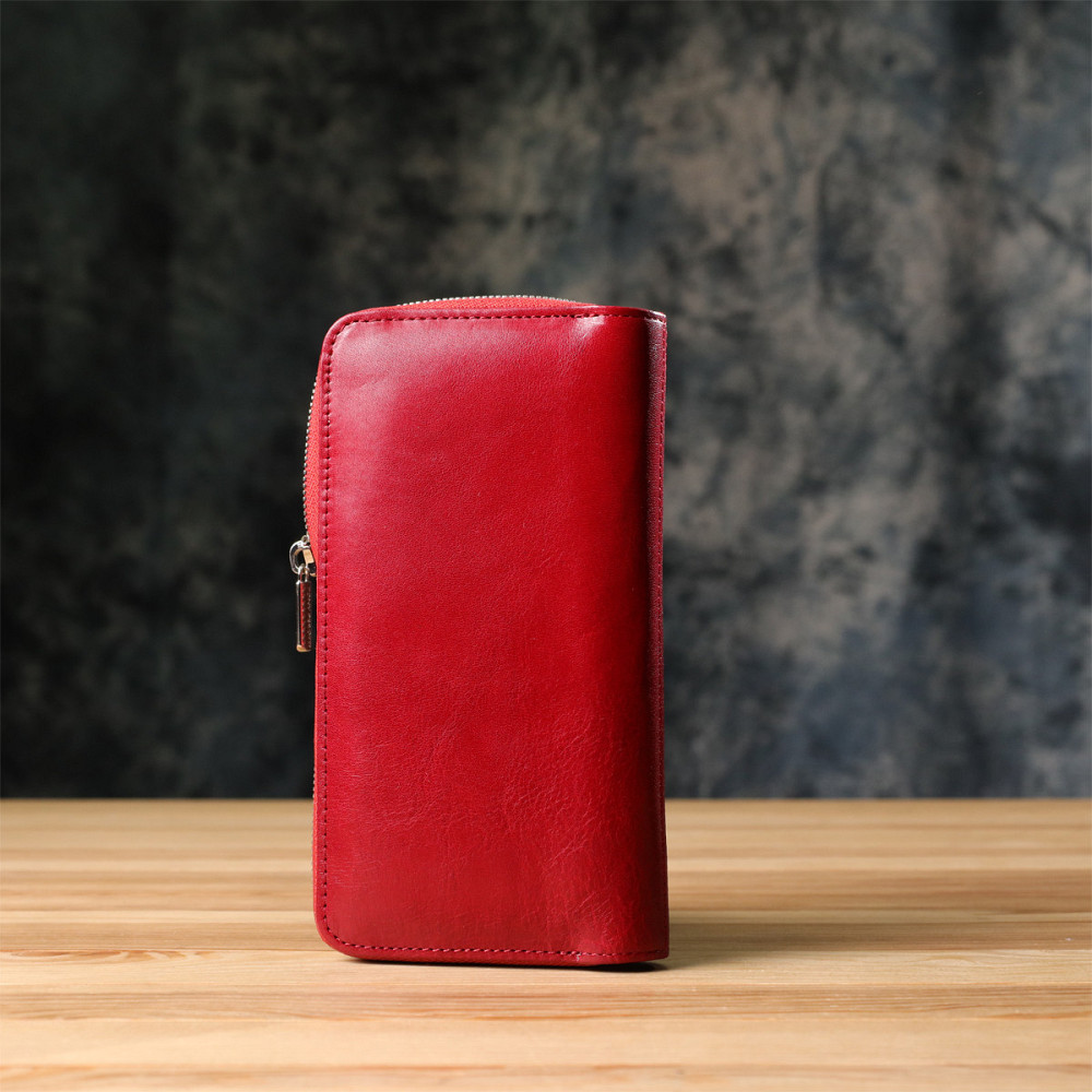 Жіночий гаманець на одне відділення з гладкої натуральної шкіри Tony Perotti 20861_1 (2943 rosso) Червоний Київ - фото 10