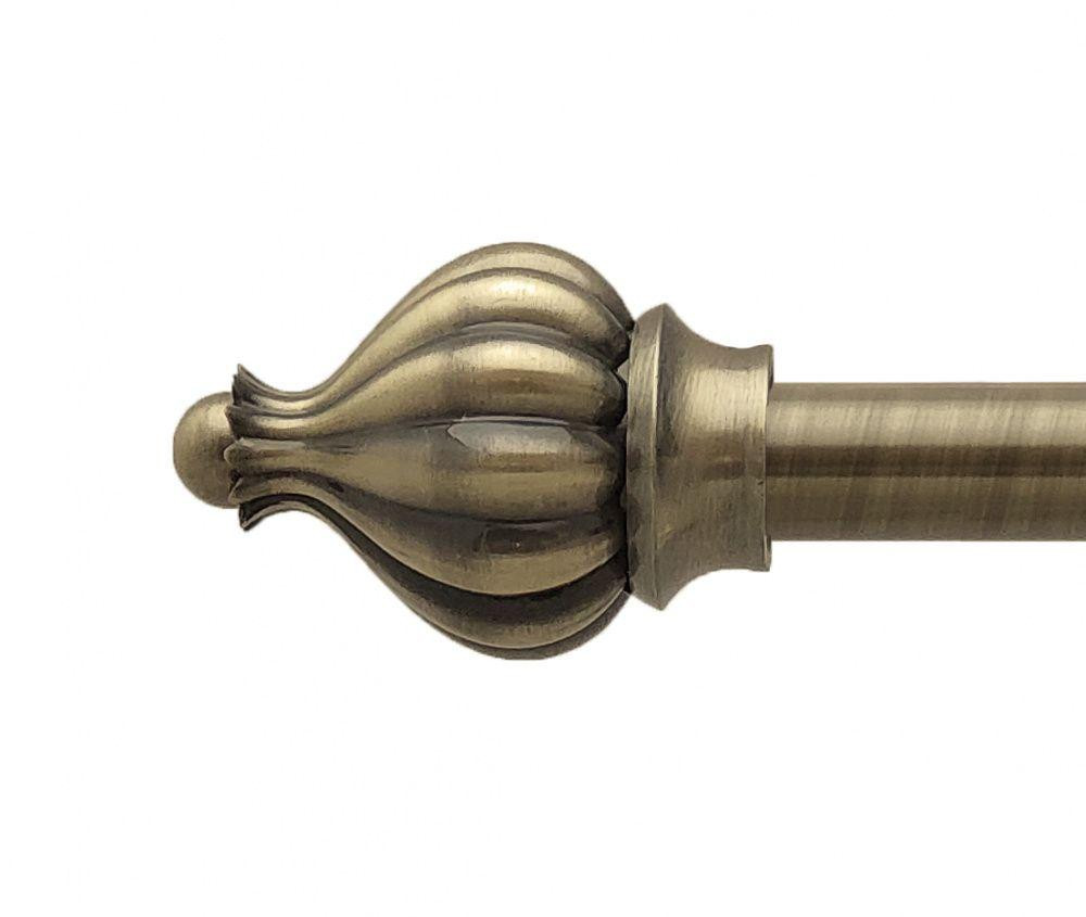 Карниз Orvit Таджа металевий дворядний техно гладка труба кільце металеве Антик 25\19 мм 160 см (00-00026052) Львів - фото 2