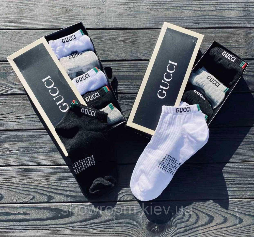 Набір жіночих коротких шкарпеток у подарунковій коробці GG (37-43) Київ - фото 1