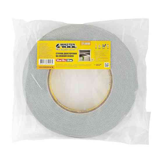 MASTERTOOL Стрічка двостороння MASTERTOOL на спіненій основі 19 мм 10 м 77-5910 Киев