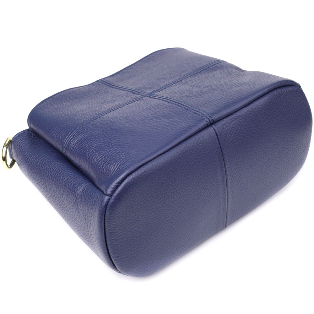 Жіноча сумка з натуральної шкіри з трьома відділеннями Vintage 22976 Синій Київ - фото 6