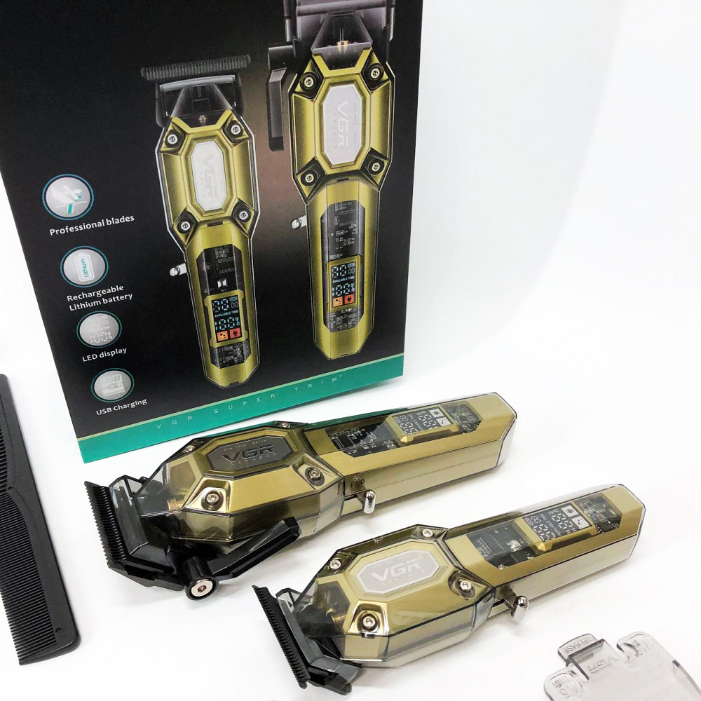 Малошумна машинка для стрижки волосся VGR, Універсальна машинка для стрижки голови та бороди NF-80 Івано-Франківськ - фото 3