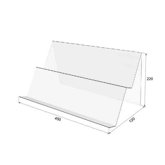 Гірка EKOSTAR під товар на 2 сходинки з акрилу Київ