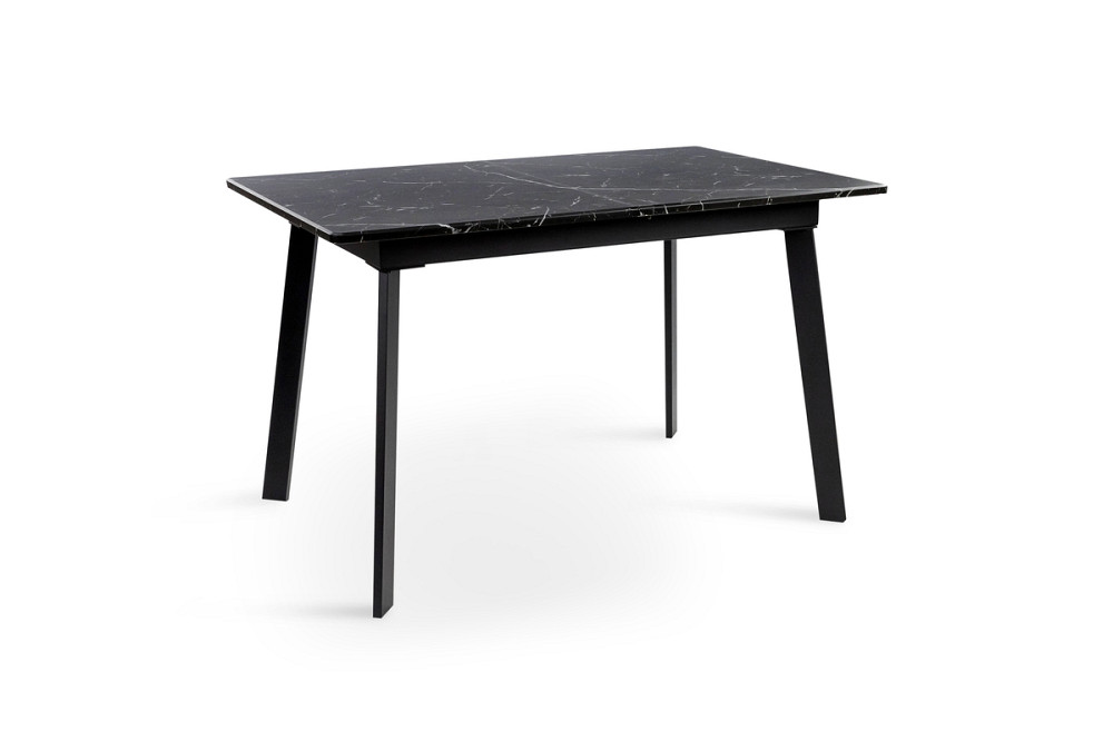 Стіл Етна 120(+40)*75 чорний метал/мрамор чорн Киев - изображение 5