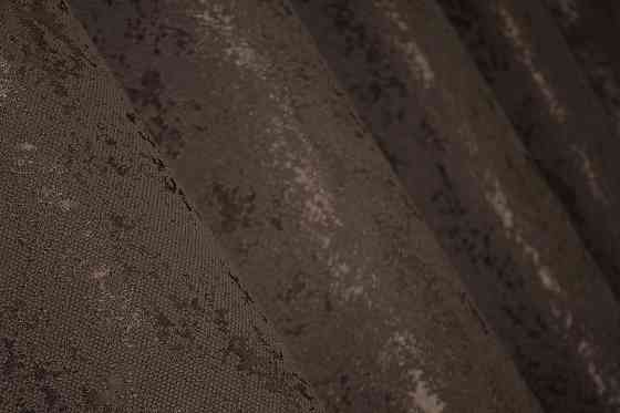 Комплект штор на люверсах VR-Textil Льон мармур Pavliani № 1173ш 150х250 см 2 шт Коричневий (37-0038) Київ
