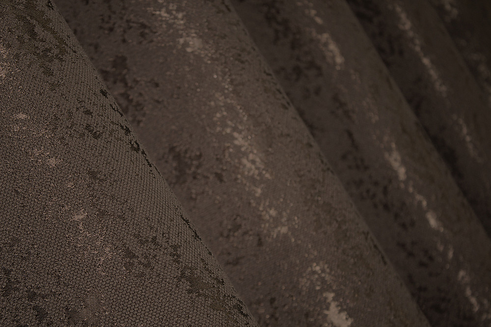 Комплект штор на люверсах VR-Textil Льон мармур Pavliani № 1173ш 150х250 см 2 шт Коричневий (37-0038) Київ - фото 6
