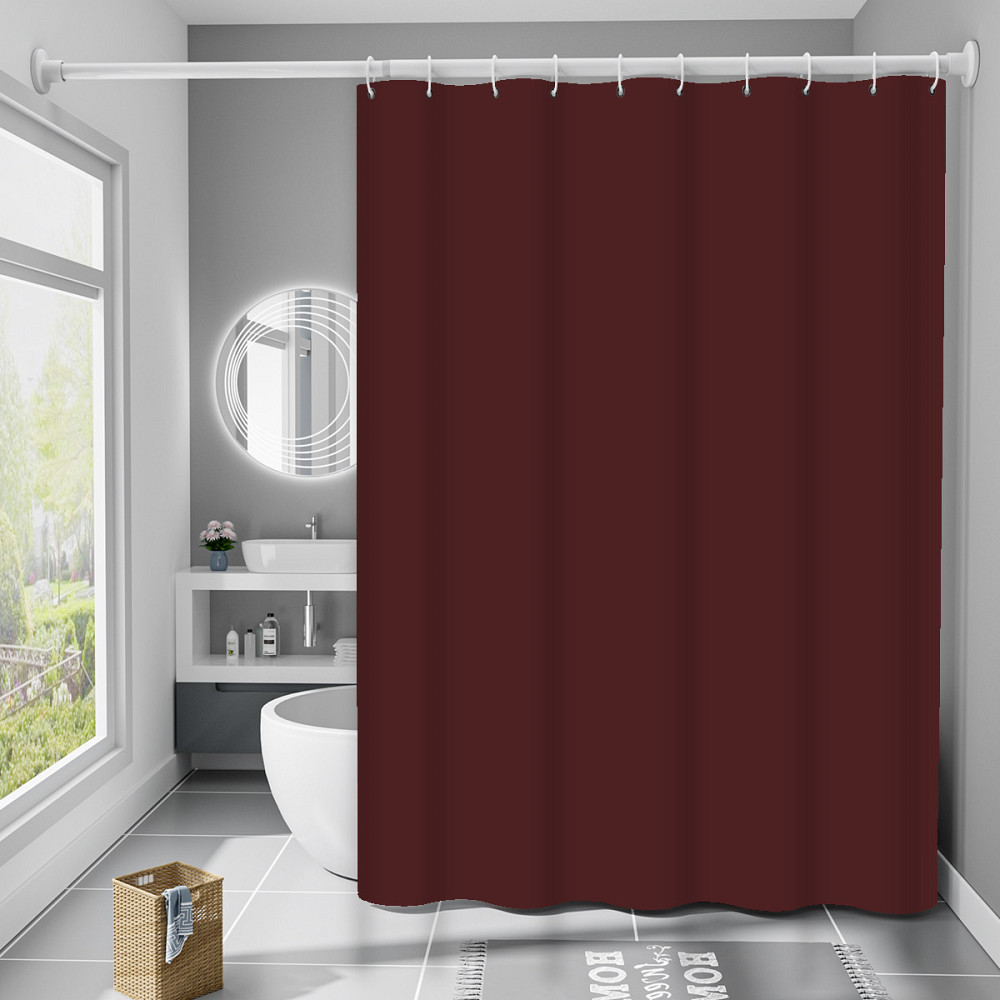 Шторка для ванны из полиэстера водонепроницаемая Bathlux 180x180 см с кольцами, занавеска для ванной комнаты Каменец-Подольский - изображение 1