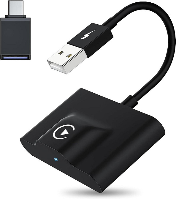 Бездротовий адаптер CarPlay URJD 2024 карплей у бездротовий, швидке підключення, сумісність з iPhone iOS 10+ Карплей Київ - фото 1