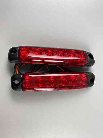 Ліхтар LED габаритний світлодіодний 24V IP67 6 led діодів SMD червоний , оптична лінза + кріплення для авто Мукачево