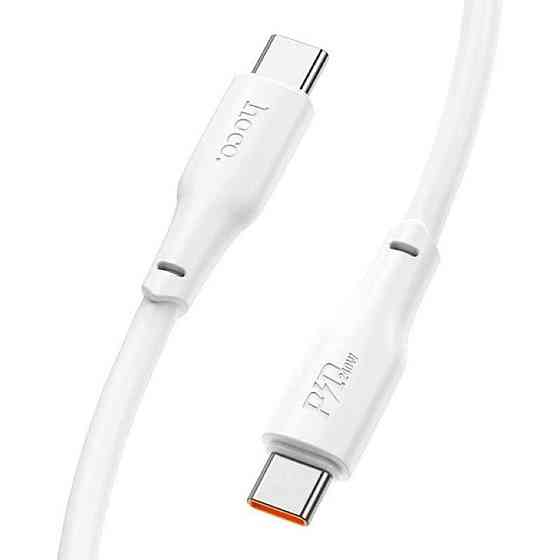 Кабель Type-C HOCO X93 240W, 2m, TPE, TPE connectors, White 6931474790743 Одеса