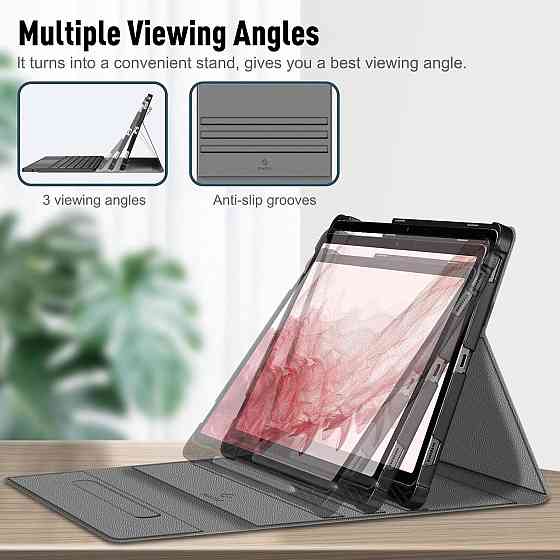 Протиударний чохол-книжка з клавіатурою на Samsung Galaxy Tab S7 FE+/S7+/S8+ 12.4" Дніпро