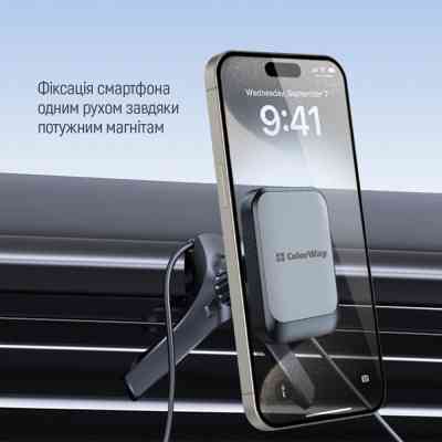 Универсальный автодержатель ColorWay Magnetic Air Vent-6 (360° rotation) Gray (CW-CHM16-GR) Винница
