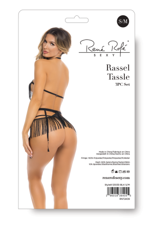 Комплект RASSEL TASSLE 3PC SET BLACK, S/M Sex Aura Київ