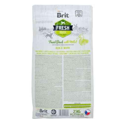 Корм сухий Brit Fresh Duck/Millet Active Run and Work для дорослих активних собак з качкою та пшоном 2,5 кг Киев