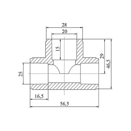 Трійник PPR Blue Ocean "Білий" 25х20х25 редукційний Київ