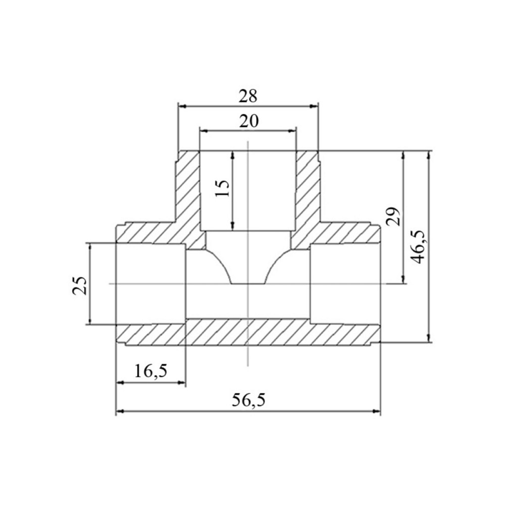 Трійник PPR Blue Ocean "Білий" 25х20х25 редукційний Київ - фото 2