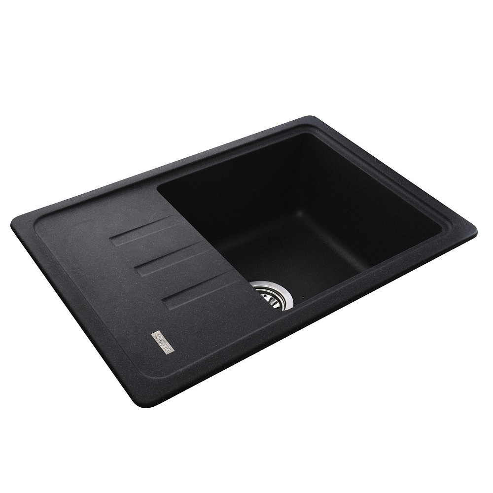 Гранітна мийка Globus Lux MONO графіт 620х435мм-А0001 Тернопіль - фото 2