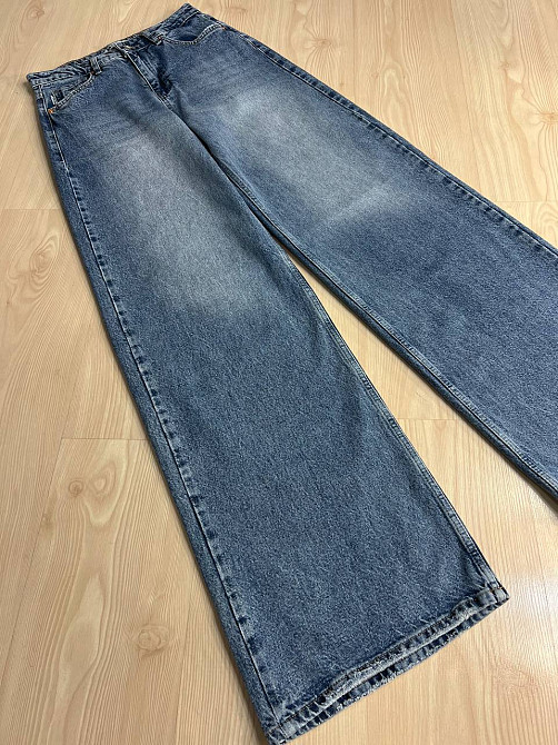 Джинси жіночі Mikaletta 13475 WIDE LEG jeans палаццо широкі від стегна висока посадка великі розміри Одеса - фото 5