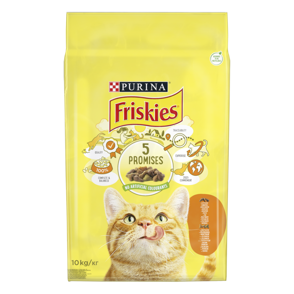 Сухий корм Фріскіс Friskies для котів з куркою та овочами 10 кг Вінниця - фото 1