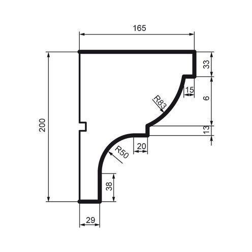 Карниз фасадный Prestige Decor KC 105 Днепр - изображение 2