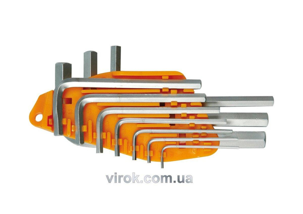 Ключі 6-гранні L-подібні VOREL : М1,5-10. Cr-V. Набір 10 шт. [10/60] Одеса - фото 1