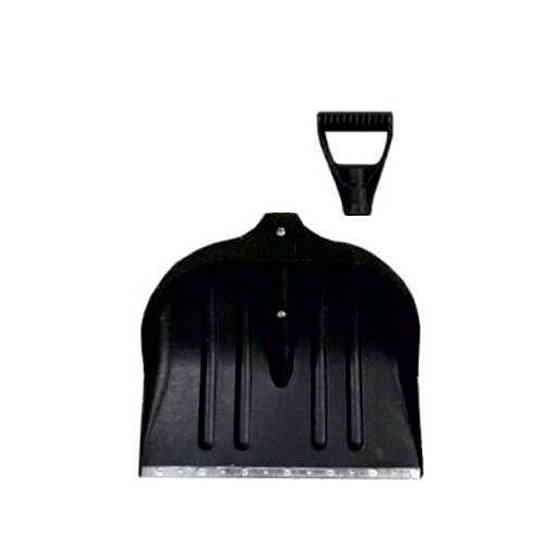 Grad Лопата для снега/зерна пластиковая с оцинкованной планкой Lite 490×495мм (черная) GRAD (50 Киев