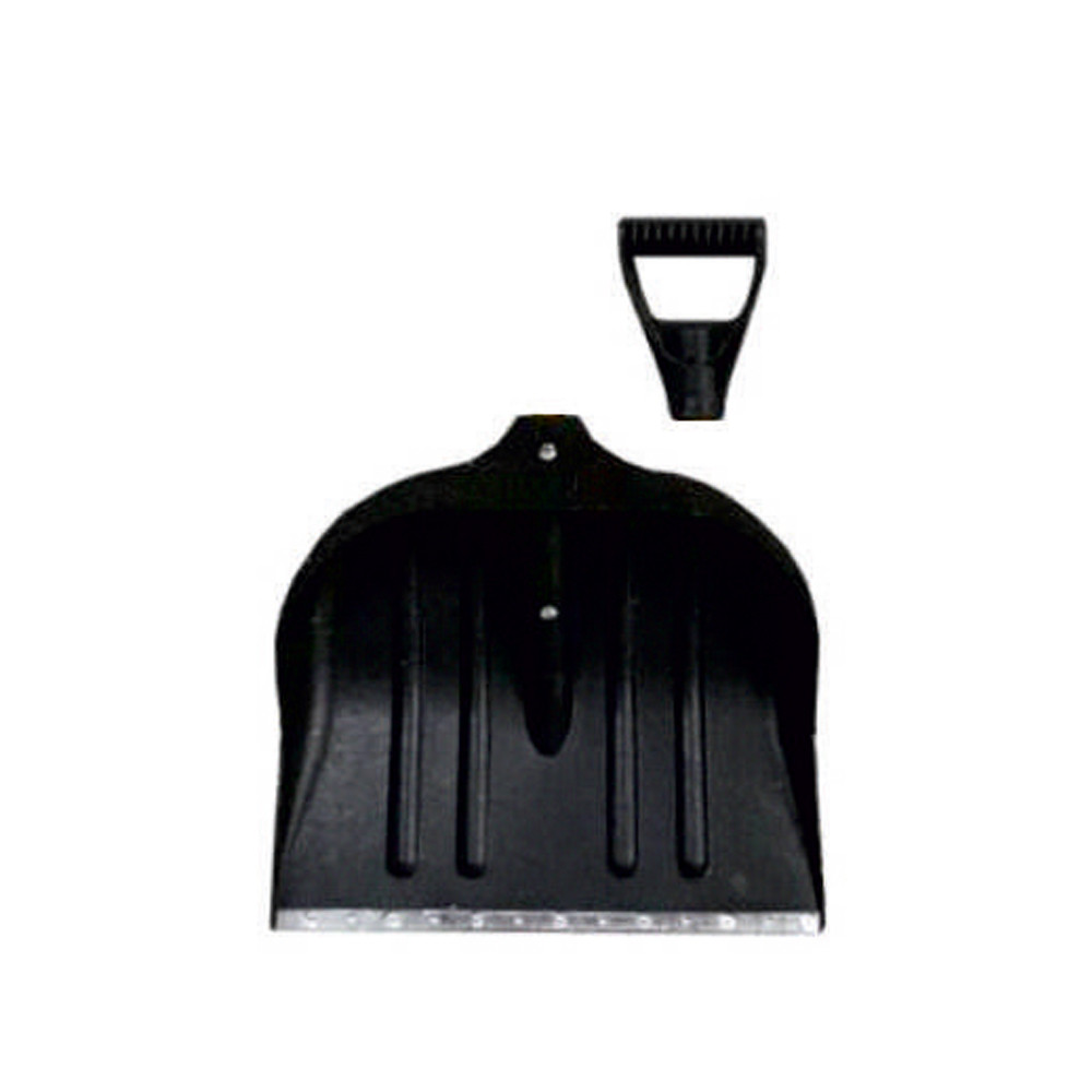 Grad Лопата для снега/зерна пластиковая с оцинкованной планкой Lite 490×495мм (черная) GRAD (50 Киев - изображение 1