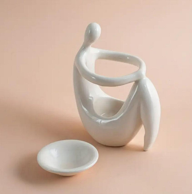 Керамический подсвечник, курильница, масляная водка, креативный подсвечник, украшения для ароматерап Киев - изображение 3