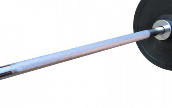 Обгумована штанга на 145 кг з олімпійським грифом Гантелі, гирі, штанги та диски металеві розбірні Київ