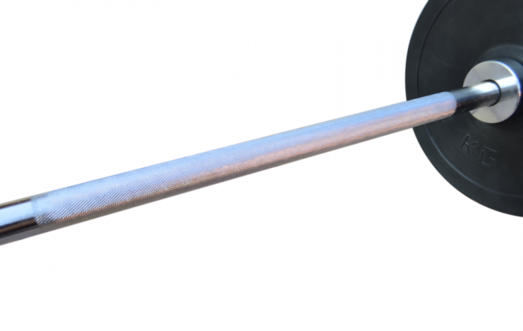 Обгумована штанга на 145 кг з олімпійським грифом Гантелі, гирі, штанги та диски металеві розбірні Київ - фото 4