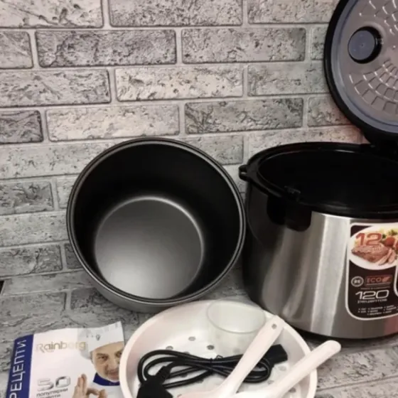 Багатофункціональна Мультиварка Rainberg RB-801 1500W 6л 12 програм з антипригарним покриттям та тай Київ
