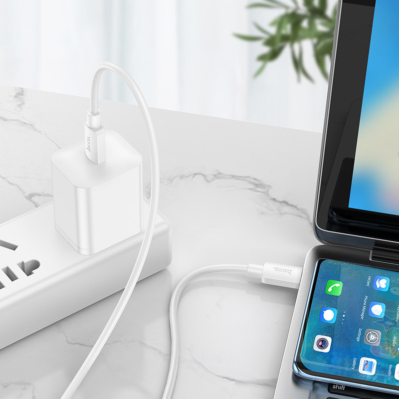 Кабель HOCO X96 Hyper 60W fast charging data cable Type-C to Type-C White Одеса - фото 4