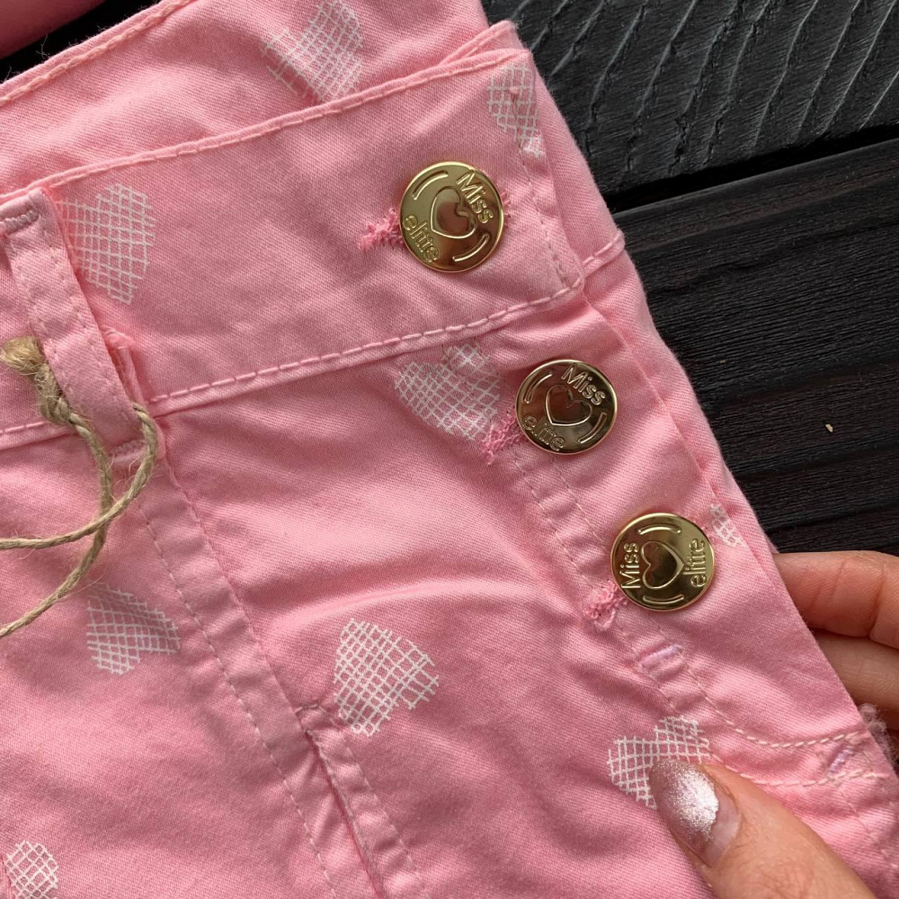 Дитячі Штани з Сердечками Miss Elitte Рожеві 4 роки 98-104 пакунок малюка Киев - изображение 2