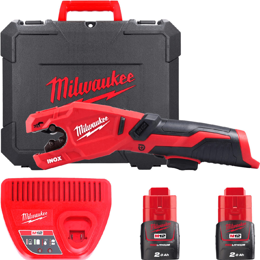 Труборіз акумуляторний по нержавіючій сталі MILWAUKEE, M12 PCSS-202C  (зарядний пристрій С12 С, 2 акумулятори М12 В2 2Аг, кейс) Одеса - фото 1