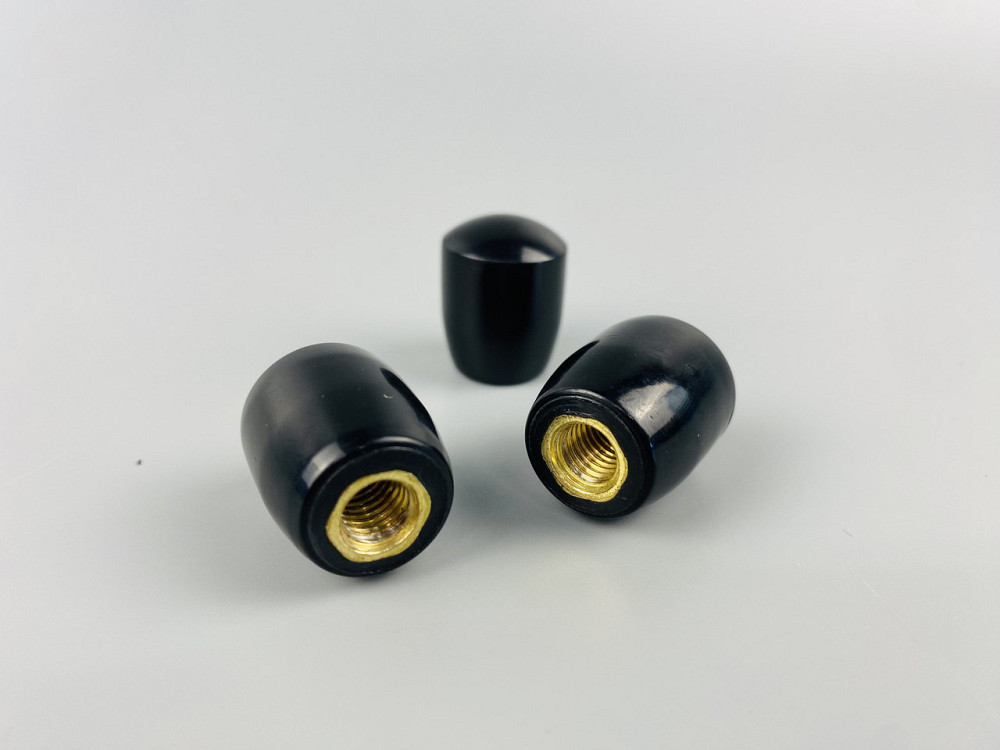 Наконечник важеля універсальний М10, D32 (чорний), латунна втулка різь внутрішня М10 Мукачево - фото 1