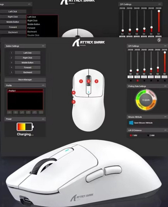 Миша Attack Shark X3 та X3 pro на топовому сенсорі PAW3395 26000 DPI Харків - фото 5