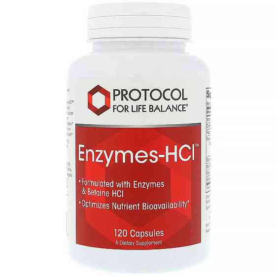 Энзимы с бетаином HCl Protocol for Life Balance Enzymes-HCl, 120 капсул Киев