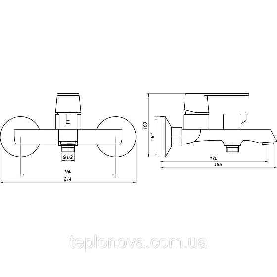 Смеситель для ванны Globus Lux Laguna GLA-0102NE Черновцы