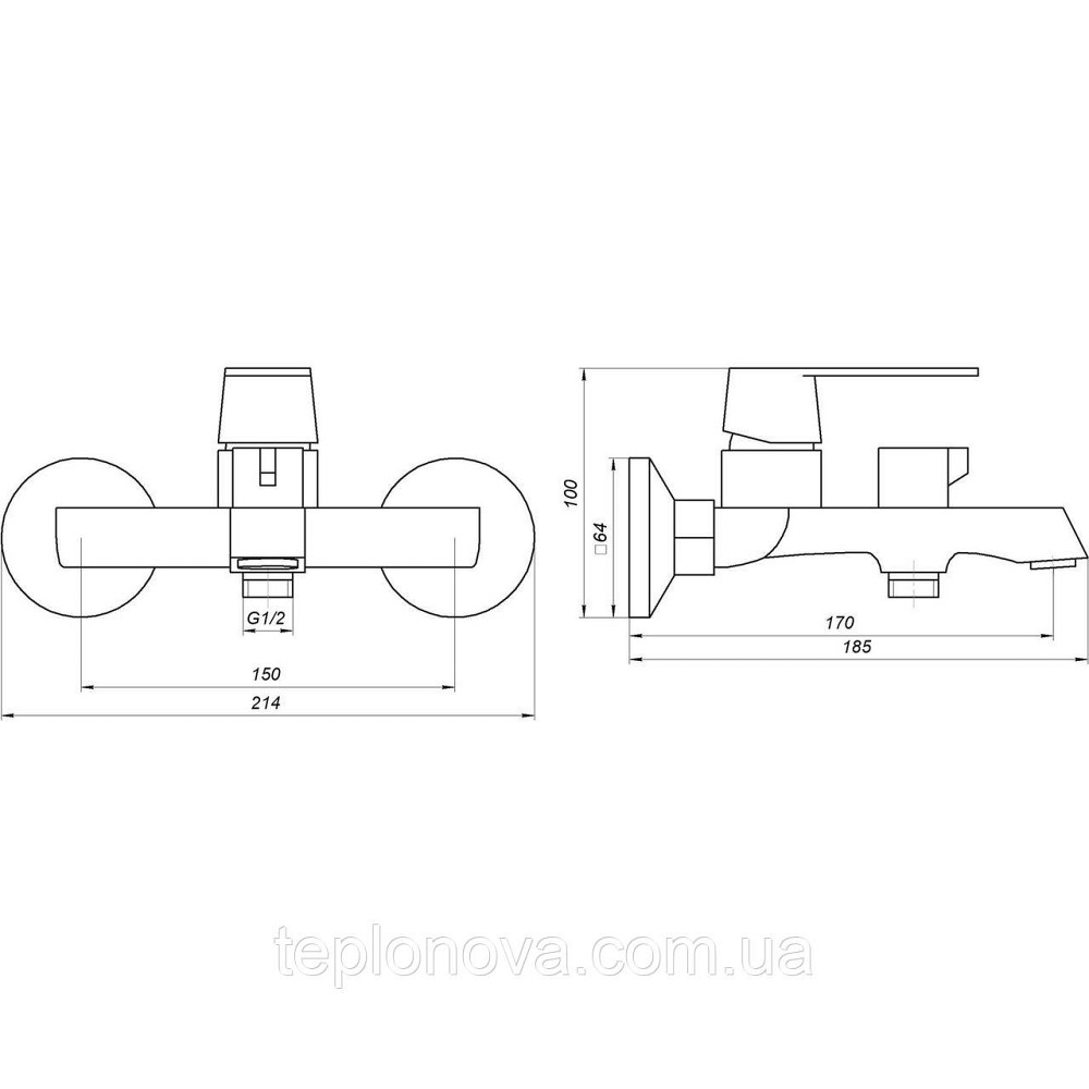 Смеситель для ванны Globus Lux Laguna GLA-0102NE Черновцы - изображение 6