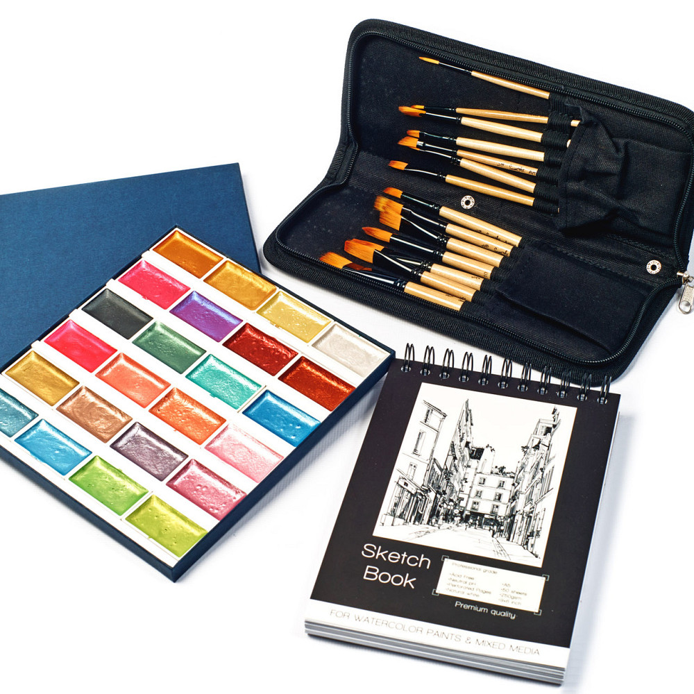 Щільний акварельний папір для скетчингу та малювання А4 250 г\м2 на 50 аркушів, альбом на спіралі Кам'янець-Подільський - фото 7